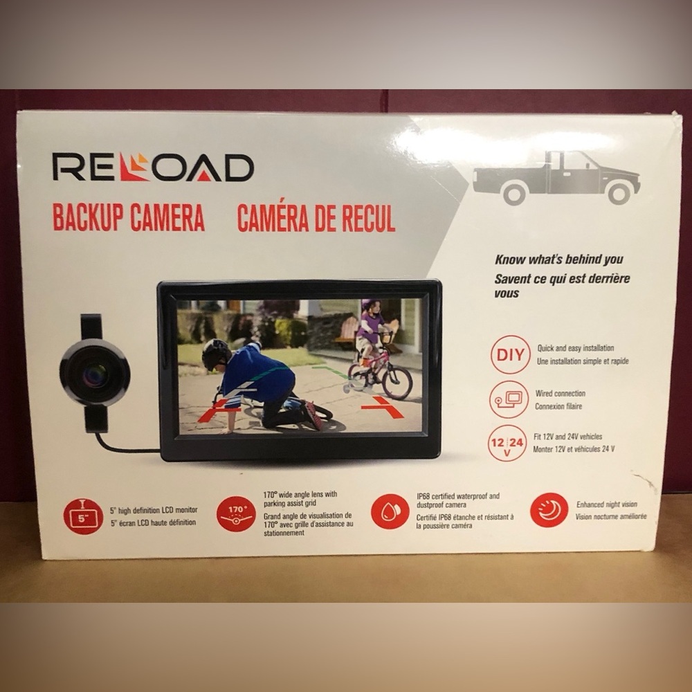 Reload Wired Backup Camera with 5-in Monitor